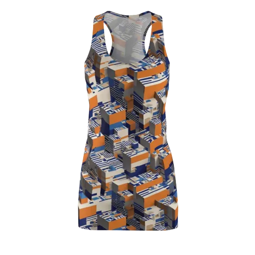 Cobalt Blocks on a Racerback Dress