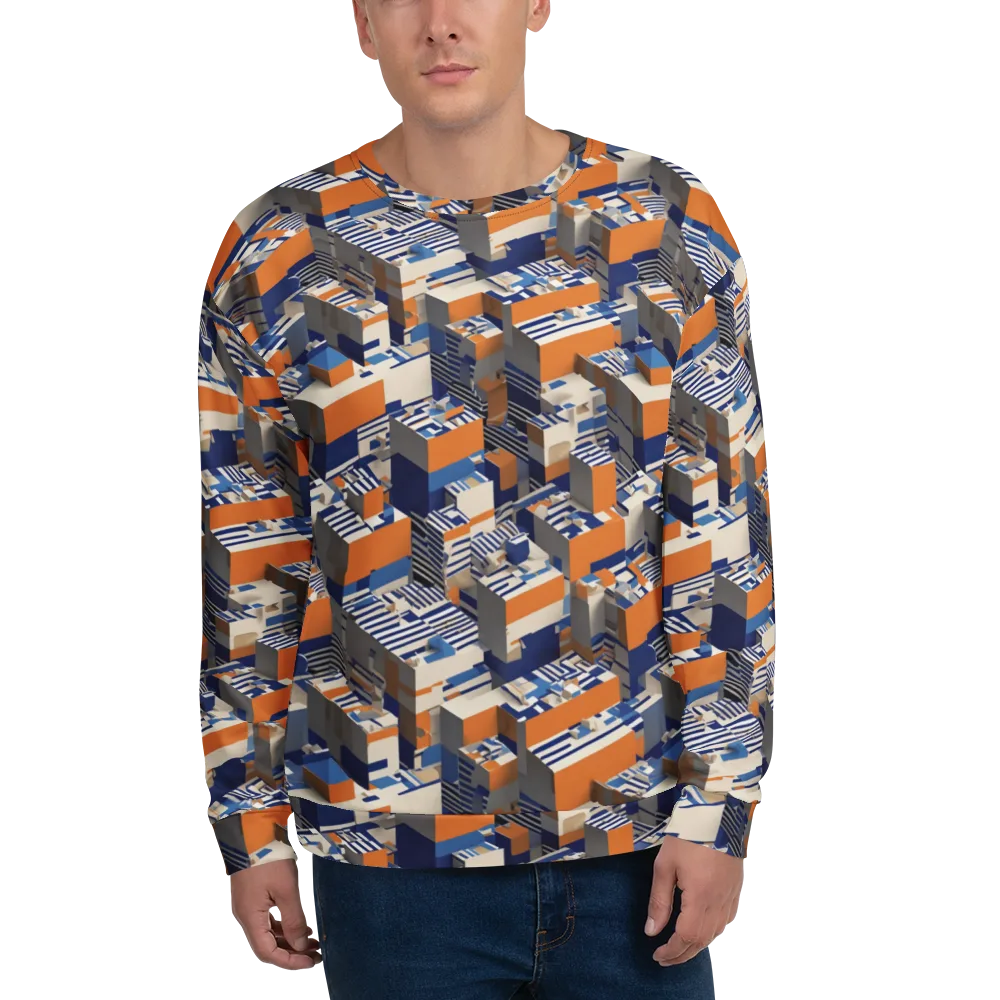 Cobalt Blocks on Sweatshirt — Front