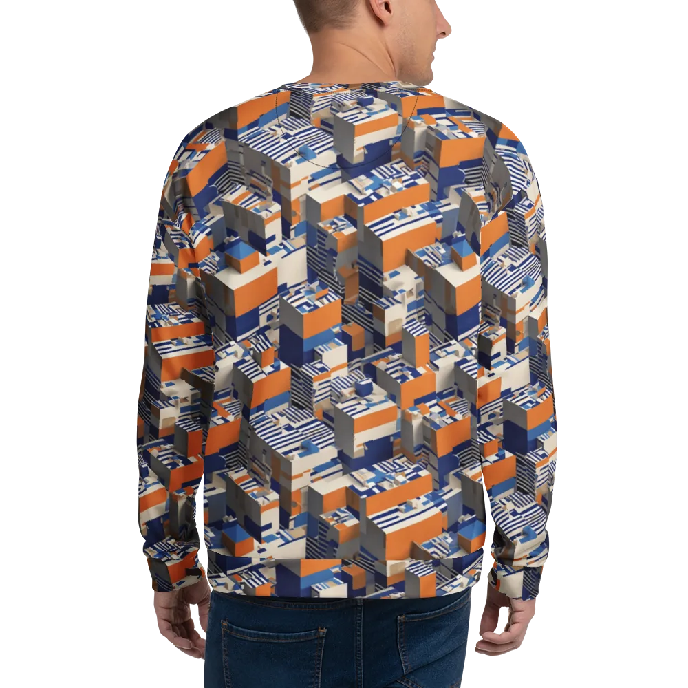 Cobalt Blocks on Sweatshirt — Back