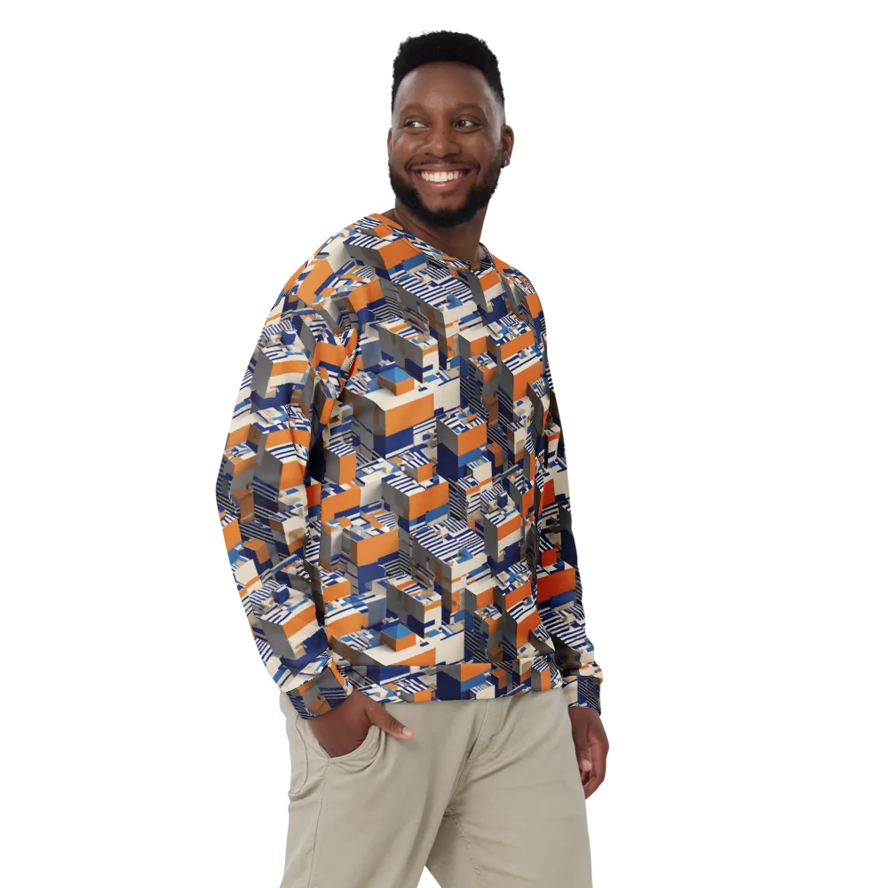 Cobalt Blocks on Sweatshirt — Front