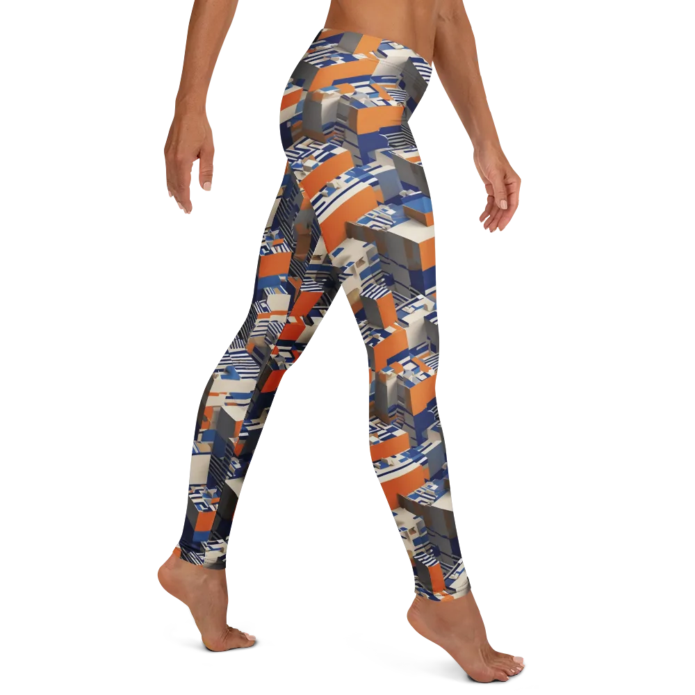 Cobalt Blocks on Leggings — Right
