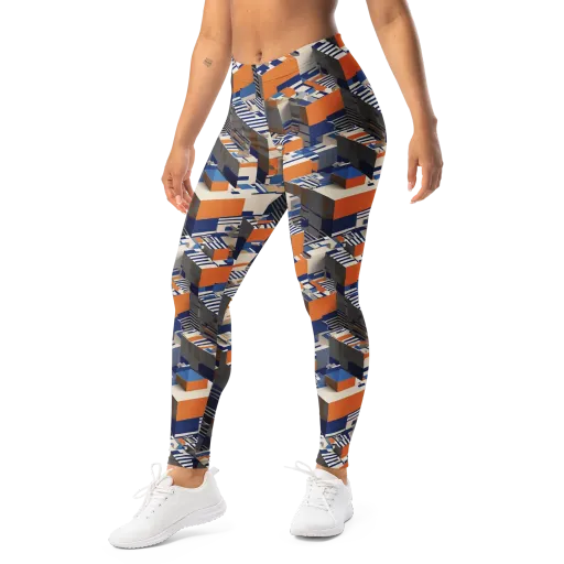 Cobalt Blocks on a Leggings