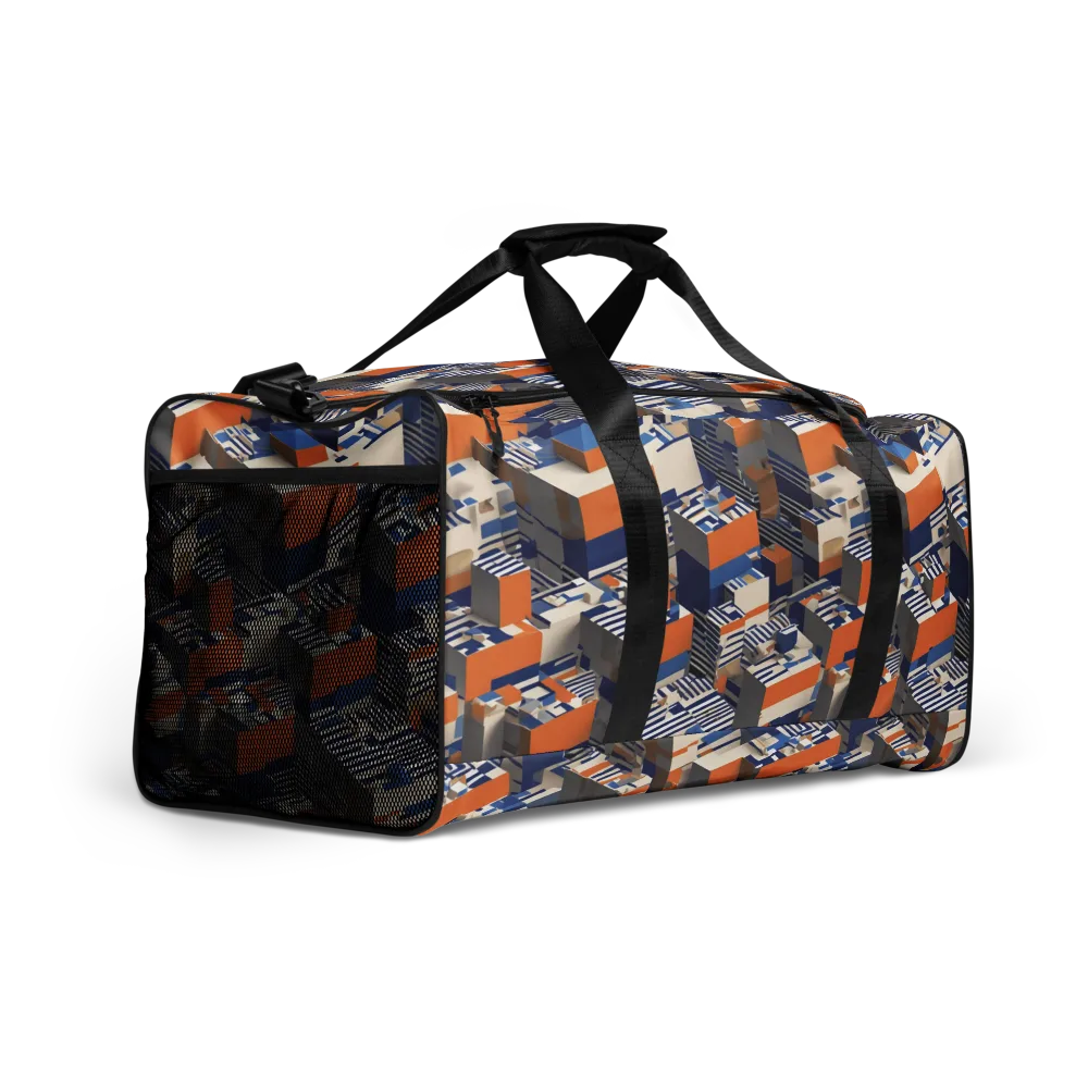 Cobalt Blocks on Duffle Bag — Right Front