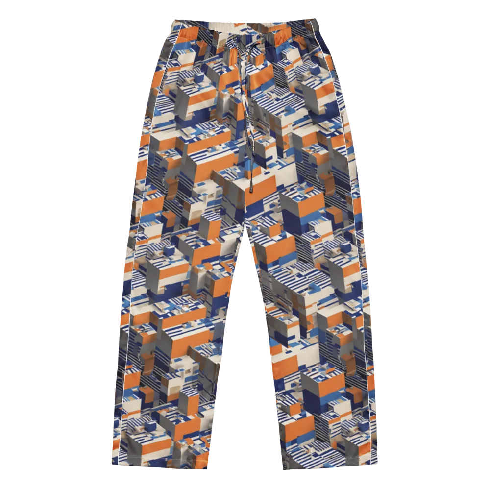 Cobalt Blocks on Women's Pajama Pants — Front