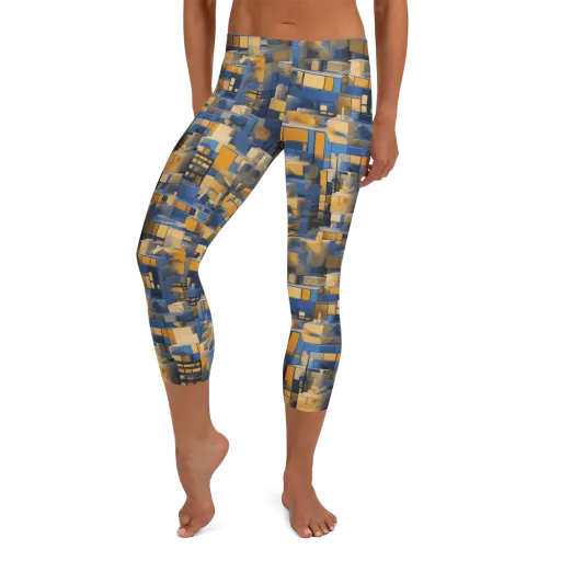 Cobalt Solarium on a Capri Leggings