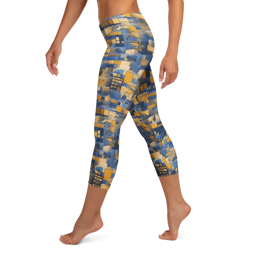 Cobalt Solarium on Capri Leggings — Left