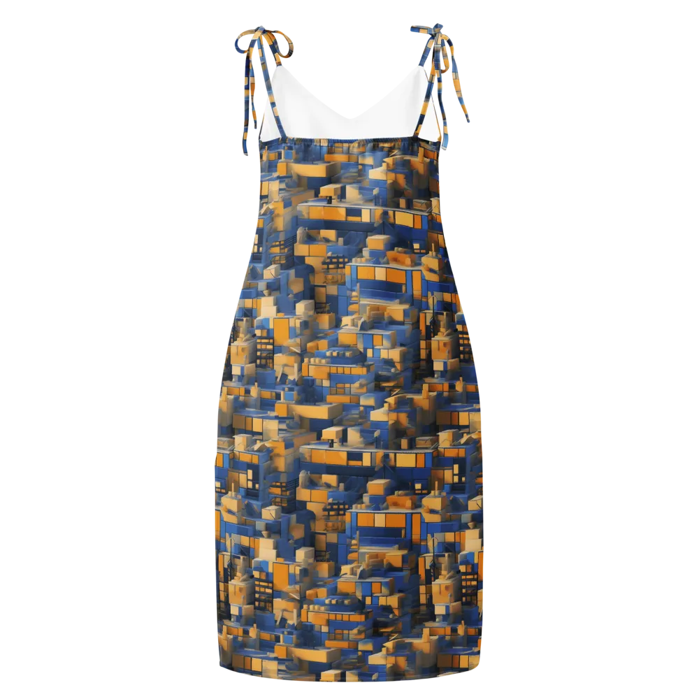 Cobalt Solarium on Slip Dress — Back