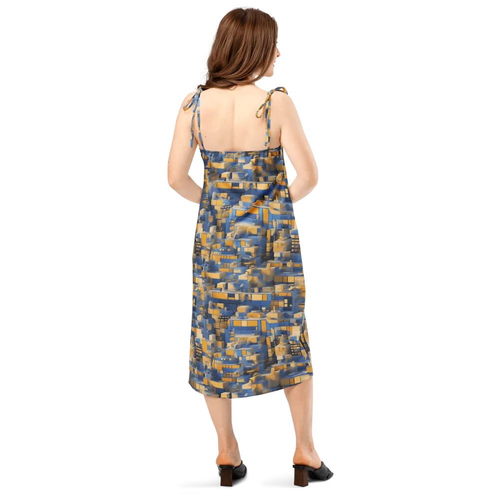 Cobalt Solarium on Slip Dress — Back
