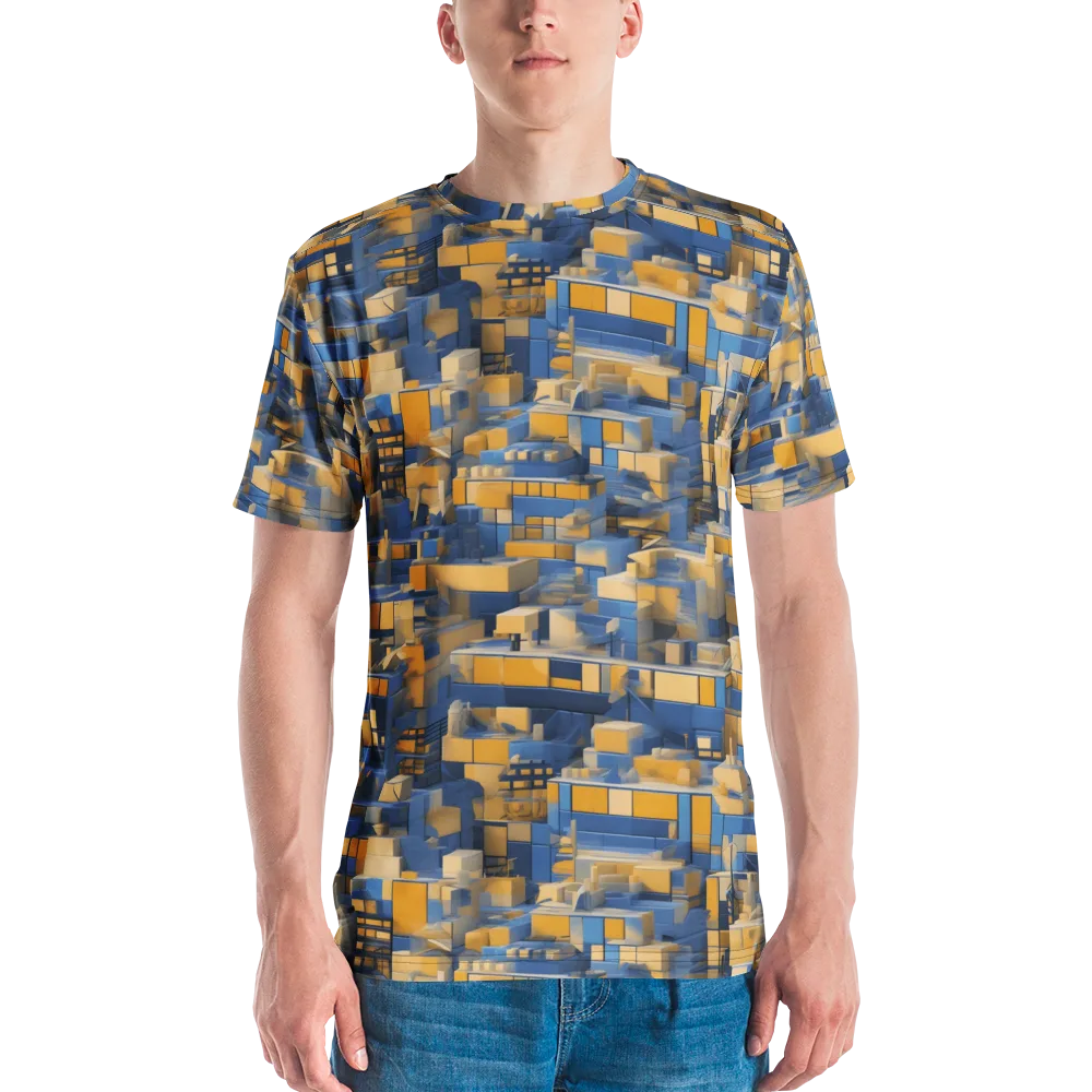 Cobalt Solarium on Men's Crew Neck T-Shirt — Front