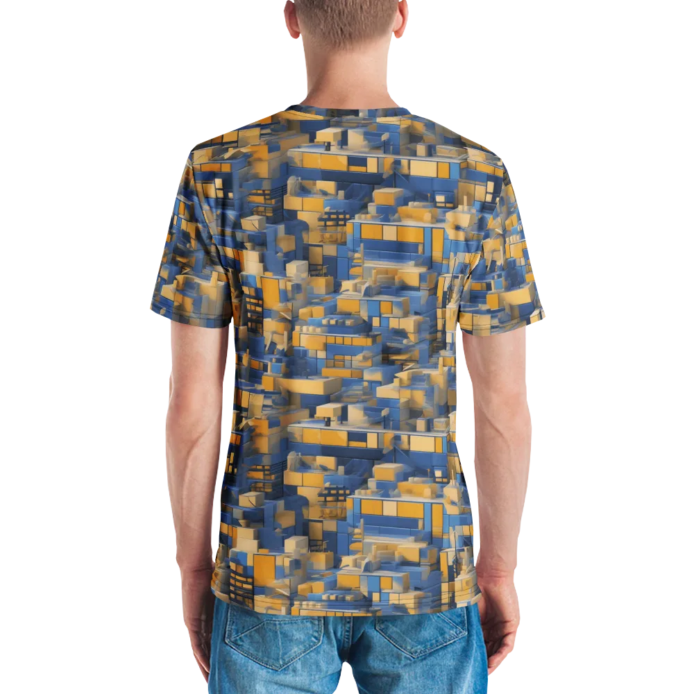 Cobalt Solarium on Men's Crew Neck T-Shirt — Back