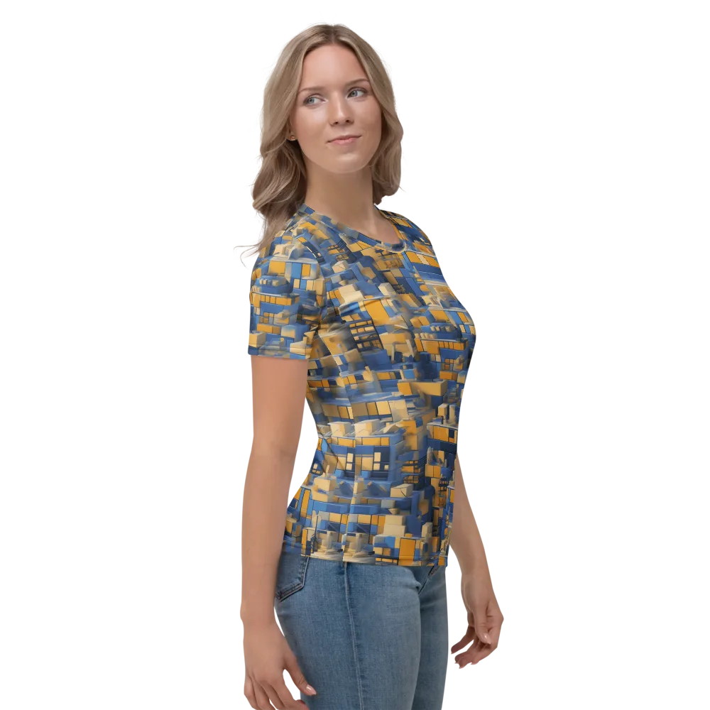 Cobalt Solarium on Women's Crew Neck T-Shirt — Right