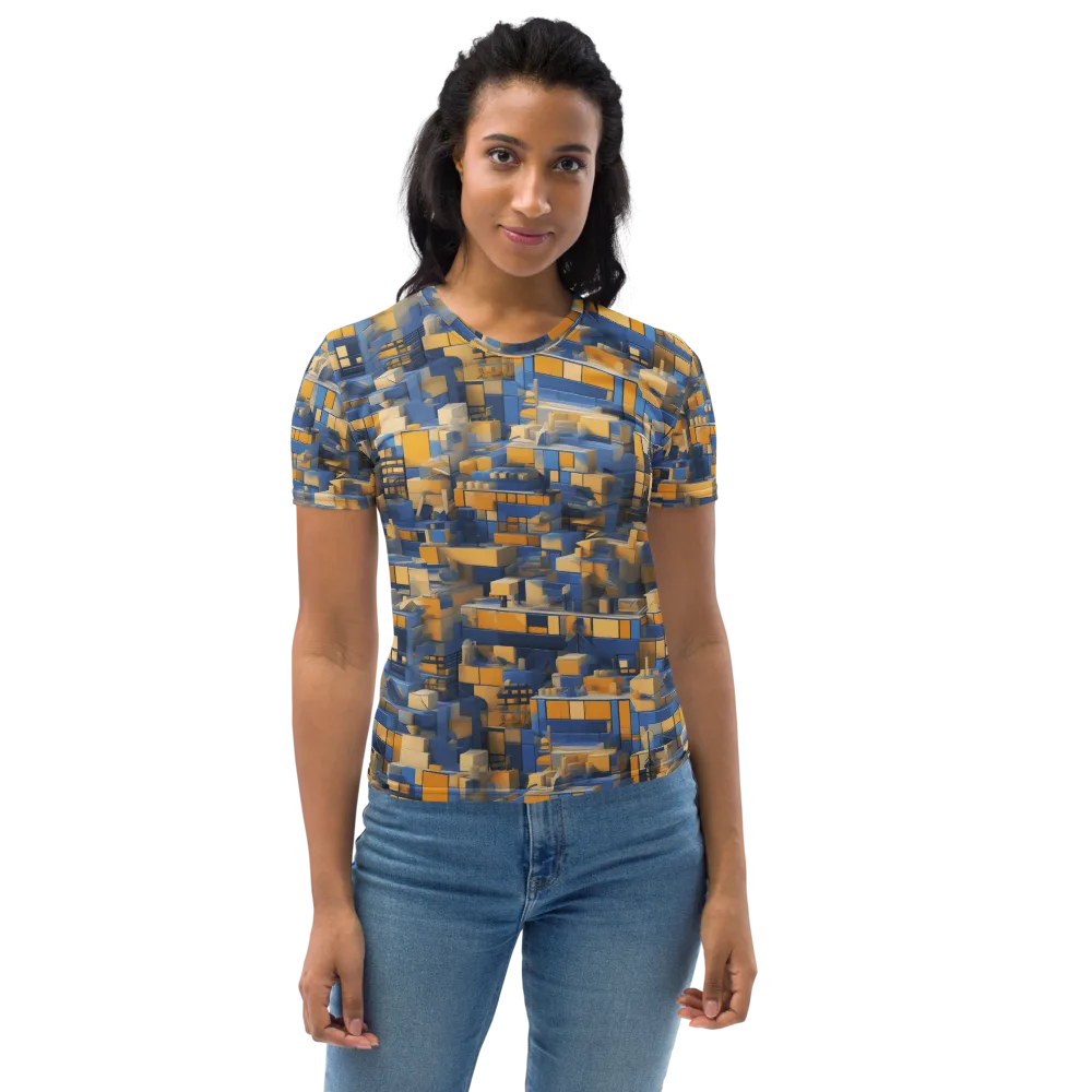 Cobalt Solarium on Women's Crew Neck T-Shirt — Front