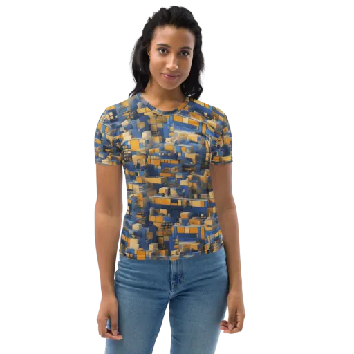 Cobalt Solarium on a Women's Crew Neck T-Shirt