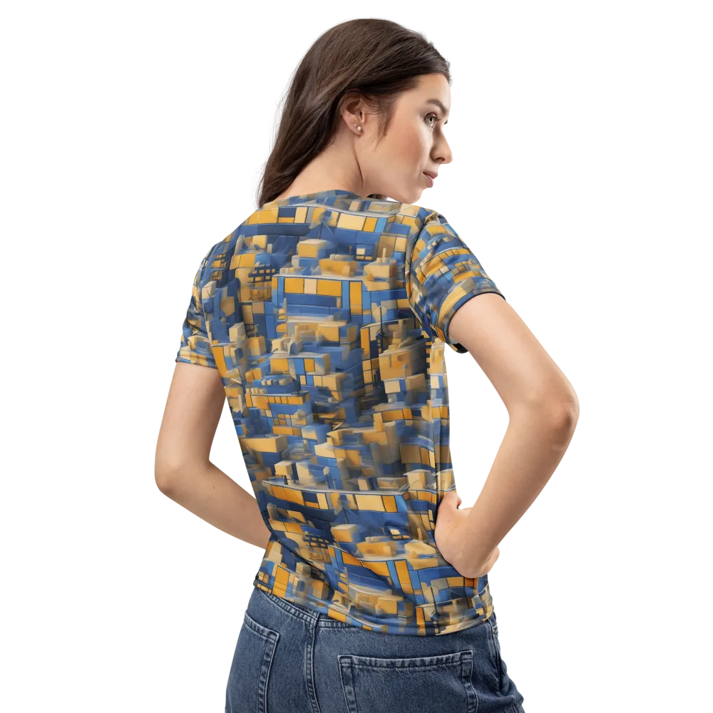 Cobalt Solarium on Women's Crew Neck T-Shirt — Back
