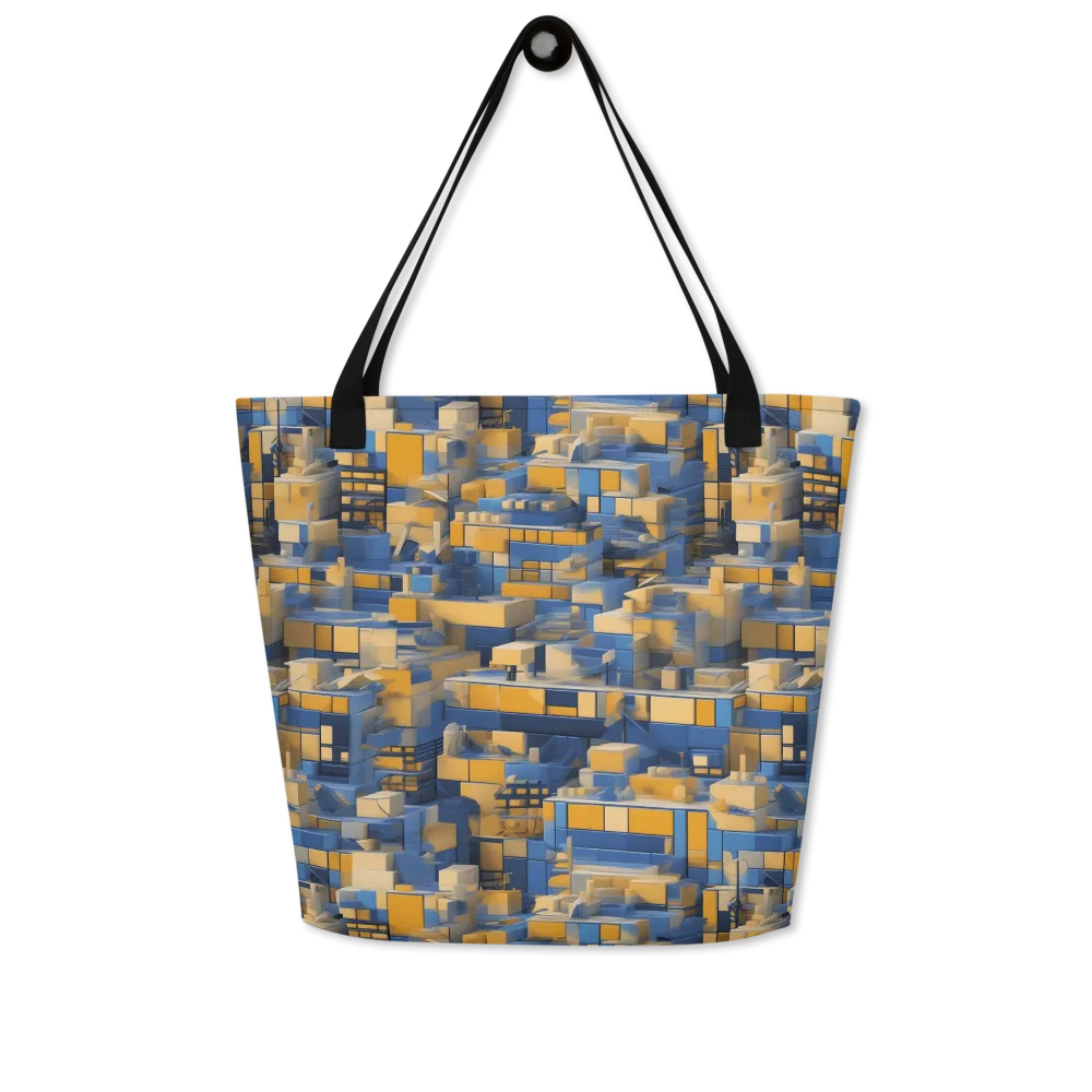 Cobalt Solarium on Large Tote Bag W/ Pocket — Front