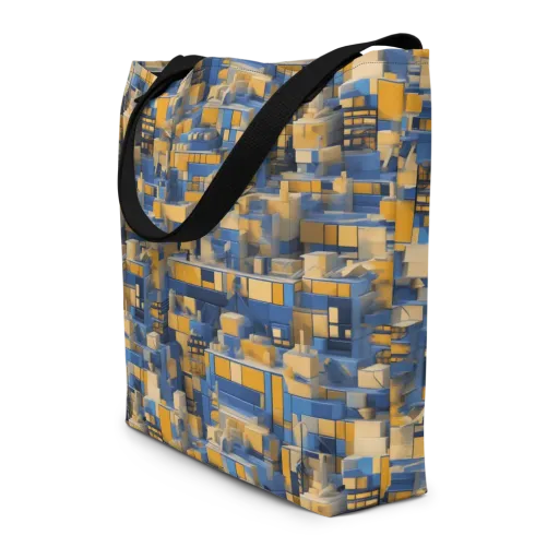 Cobalt Solarium on a Large Tote Bag W/ Pocket