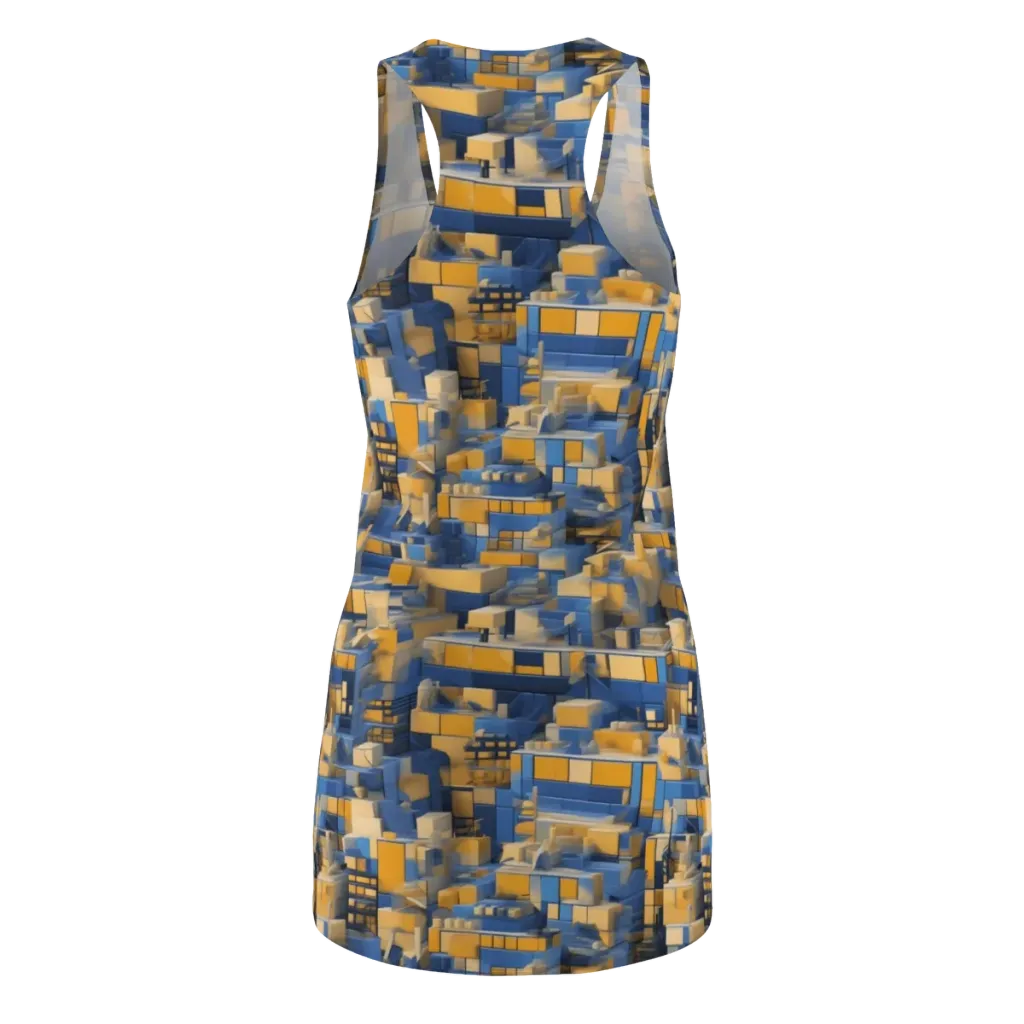 Cobalt Solarium on Racerback Dress — Back
