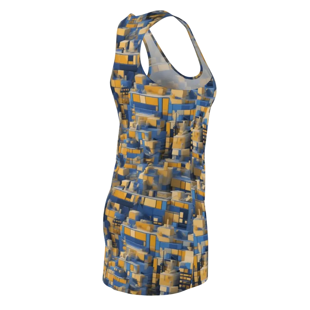 Cobalt Solarium on Racerback Dress — Back Side
