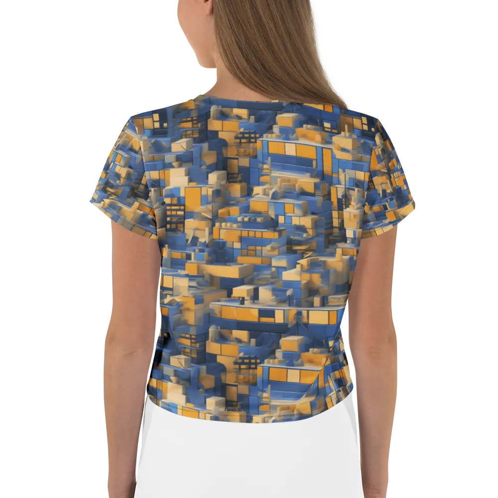 Cobalt Solarium on Crop Tee — Back
