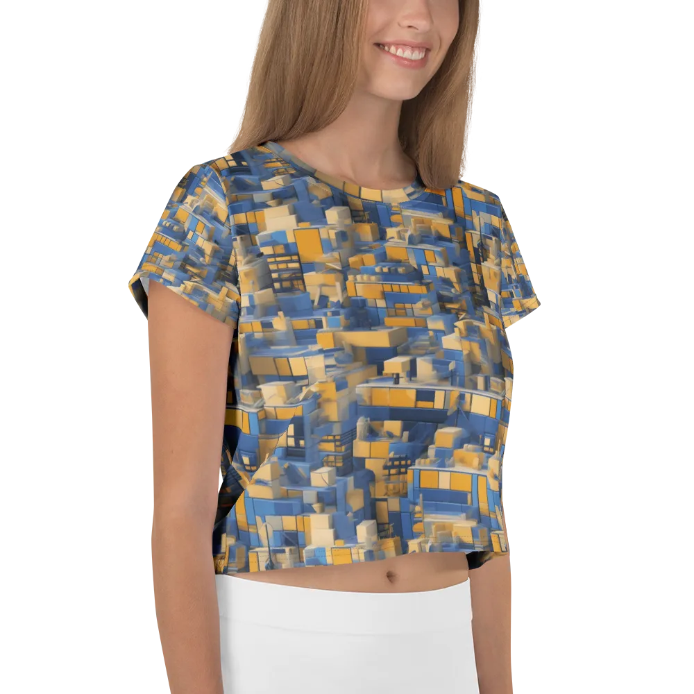 Cobalt Solarium on Crop Tee — Right