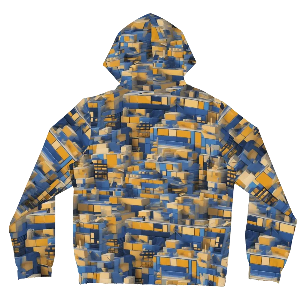 Cobalt Solarium on Women's Full-Zip Hoodie — Back