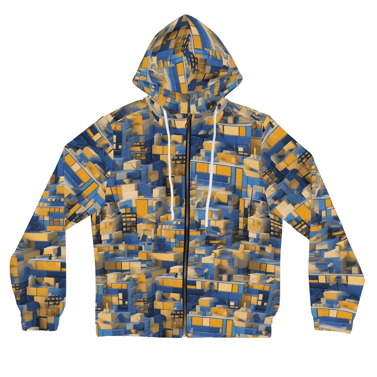 Cobalt Solarium on Women's Full-Zip Hoodie — Front