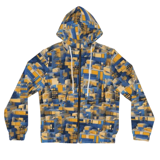 Cobalt Solarium on a Women's Full-Zip Hoodie