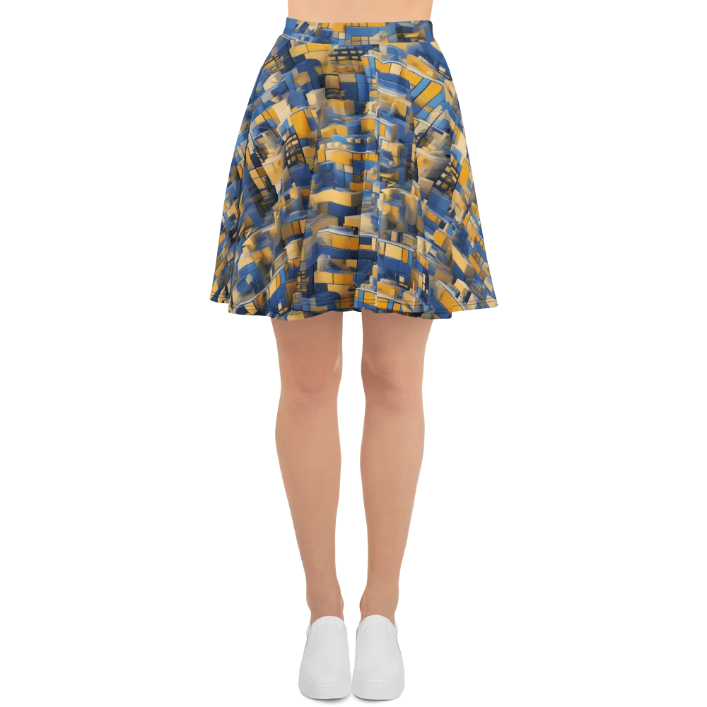 Cobalt Solarium on Skater Skirt — Front