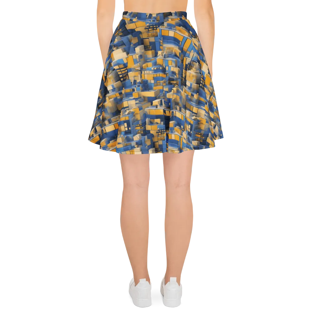 Cobalt Solarium on Skater Skirt — Back