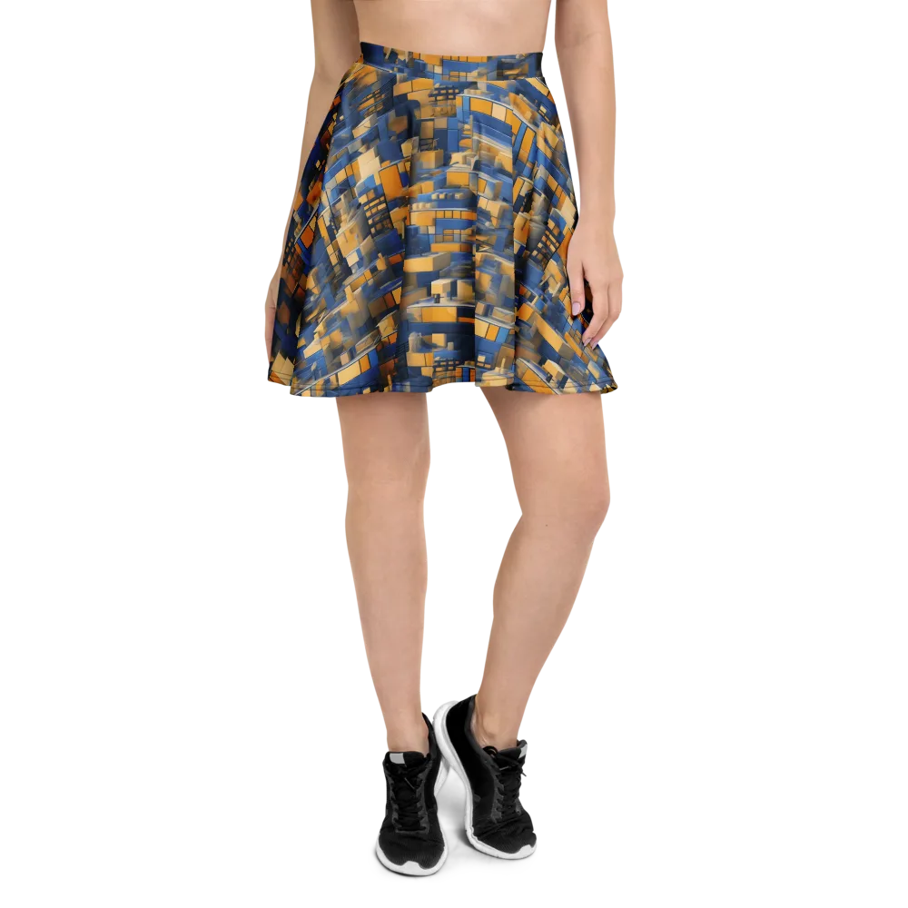 Cobalt Solarium on Skater Skirt — Front