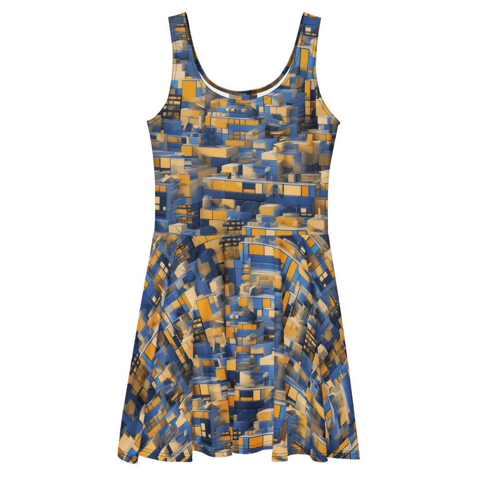 Cobalt Solarium on Skater Dress — Front