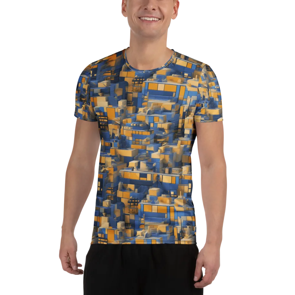 Cobalt Solarium on Men's Athletic T-Shirt — Front