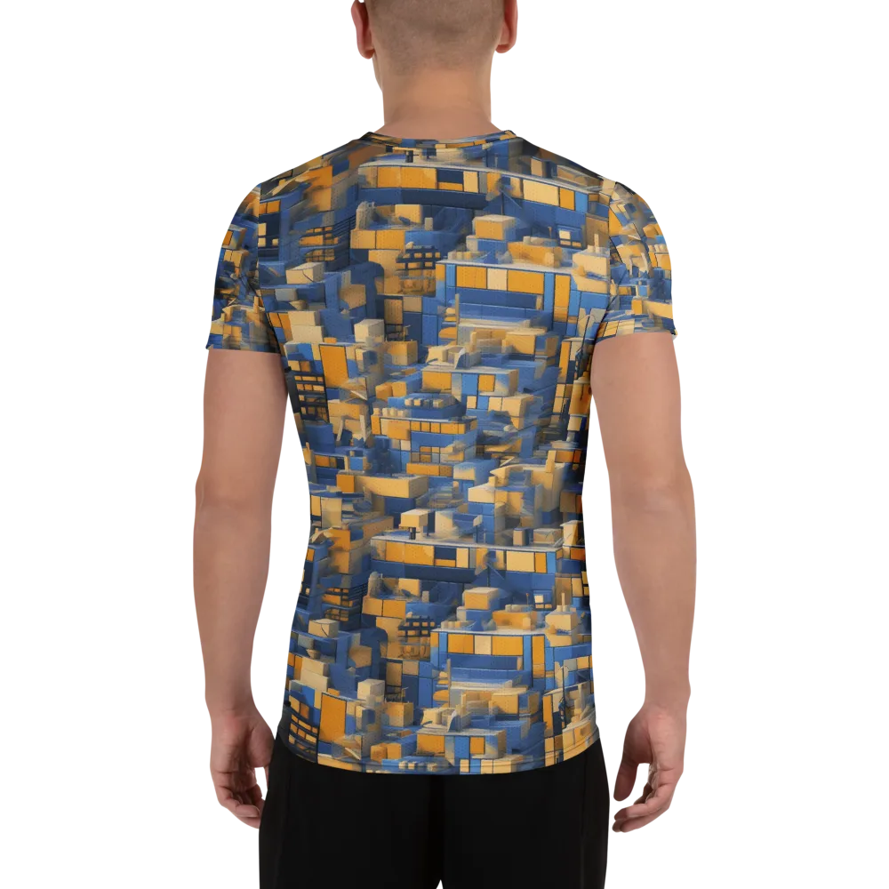 Cobalt Solarium on Men's Athletic T-Shirt — Back