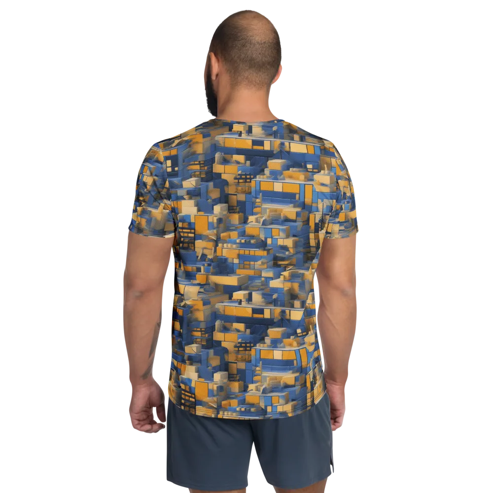 Cobalt Solarium on Men's Athletic T-Shirt — Back