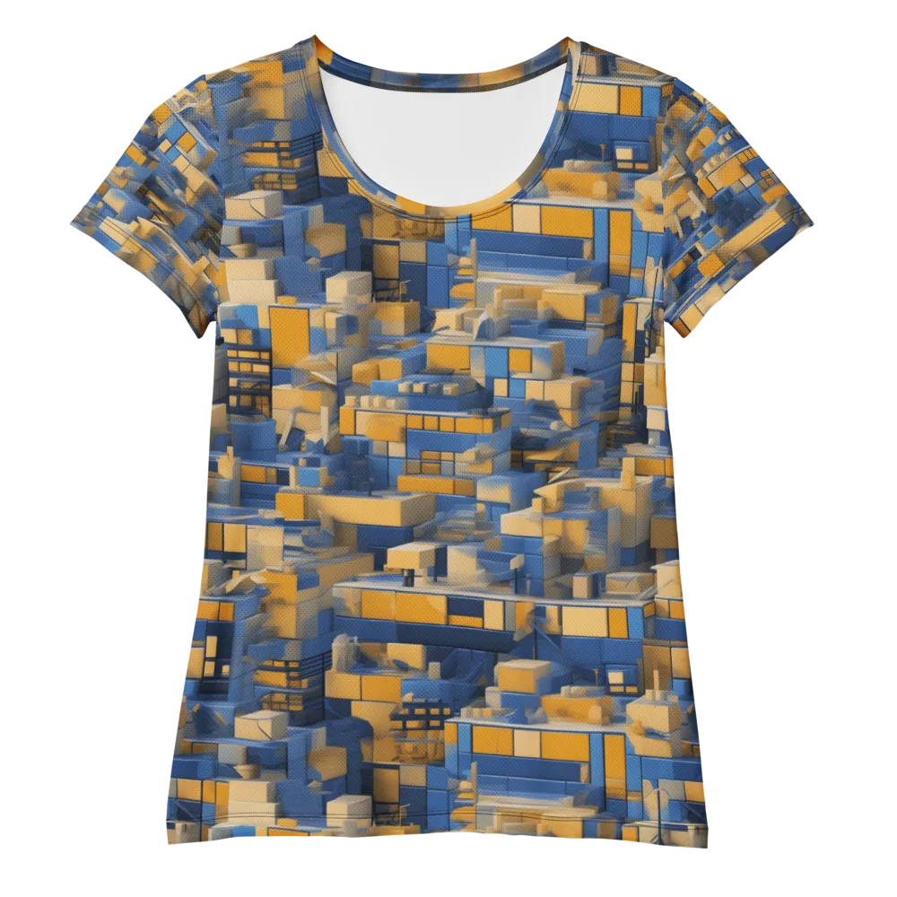 Cobalt Solarium on Women's Athletic T-Shirt — Front