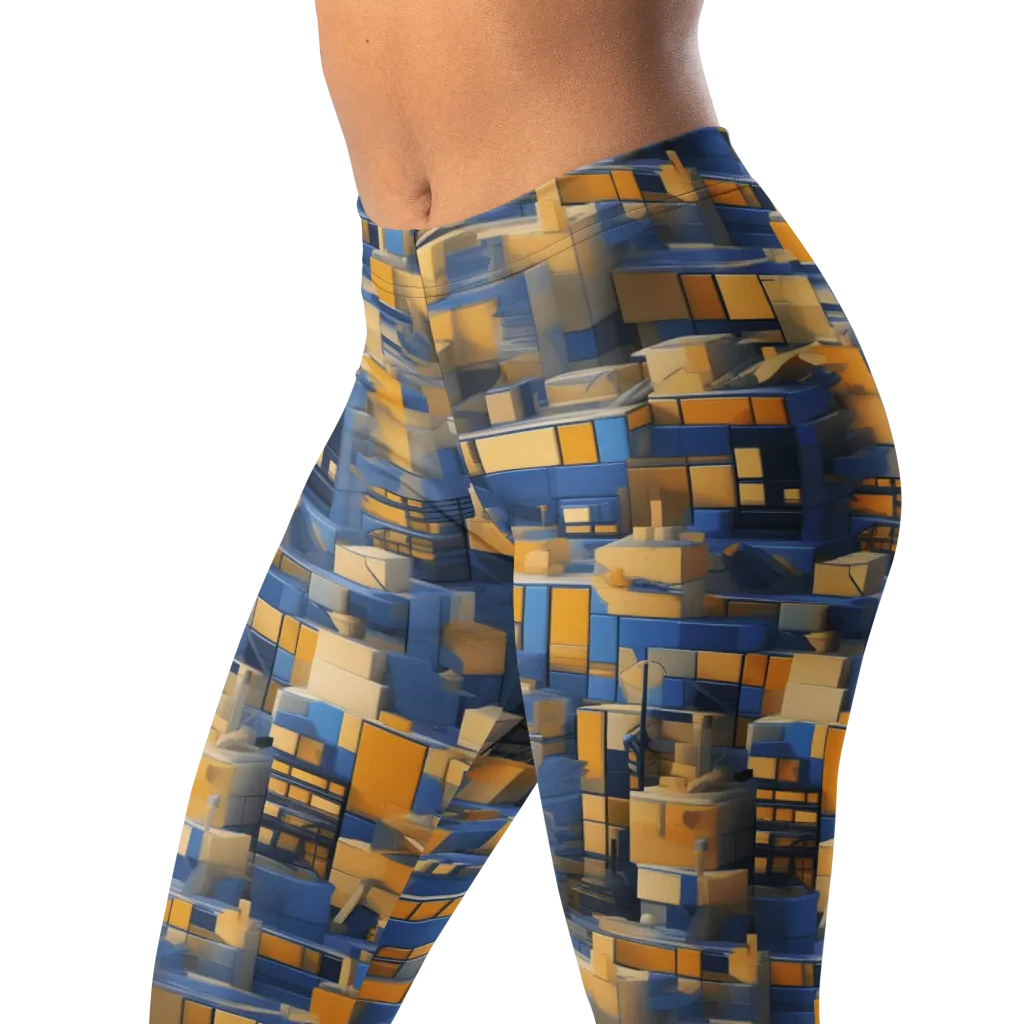 Cobalt Solarium on Leggings — Left Front