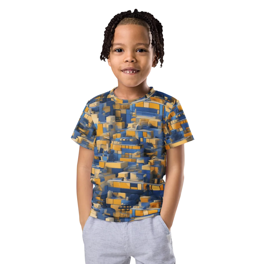 Cobalt Solarium on Kids Crew Neck T-Shirt — Front