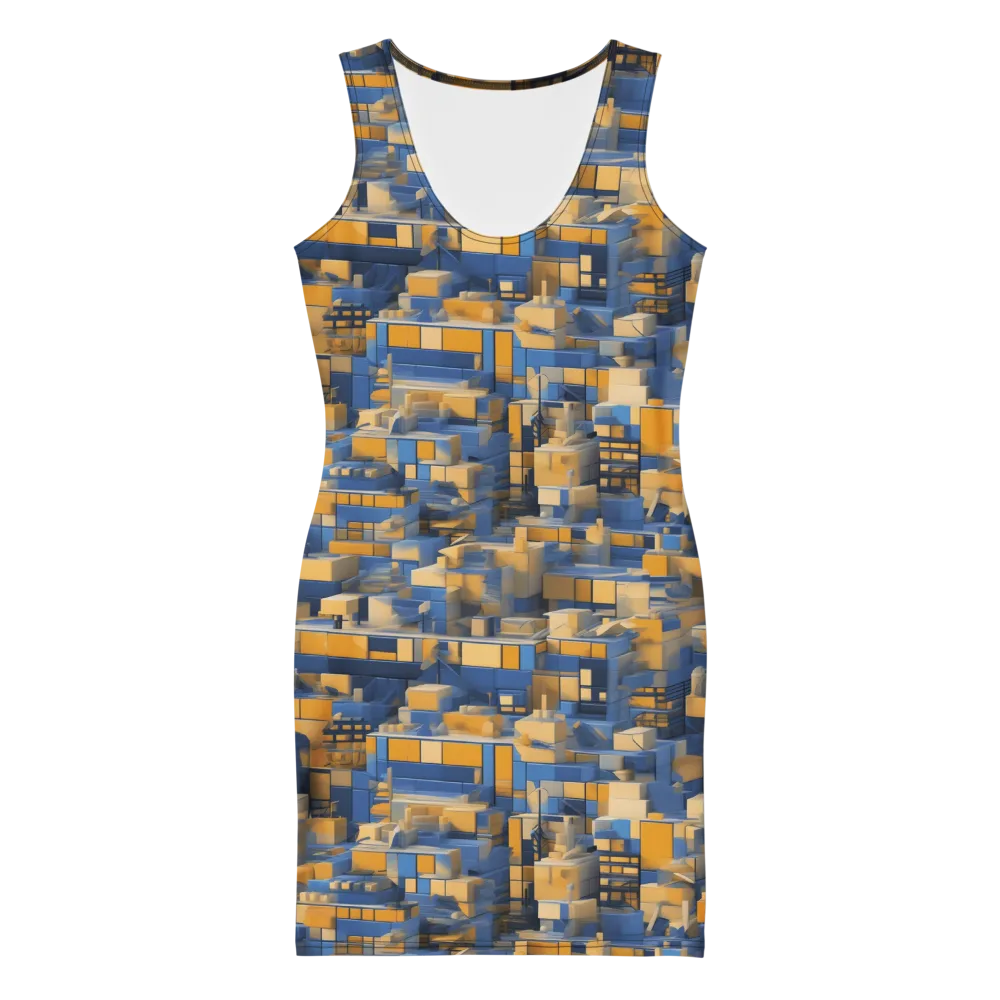 Cobalt Solarium on Bodycon Dress — Front