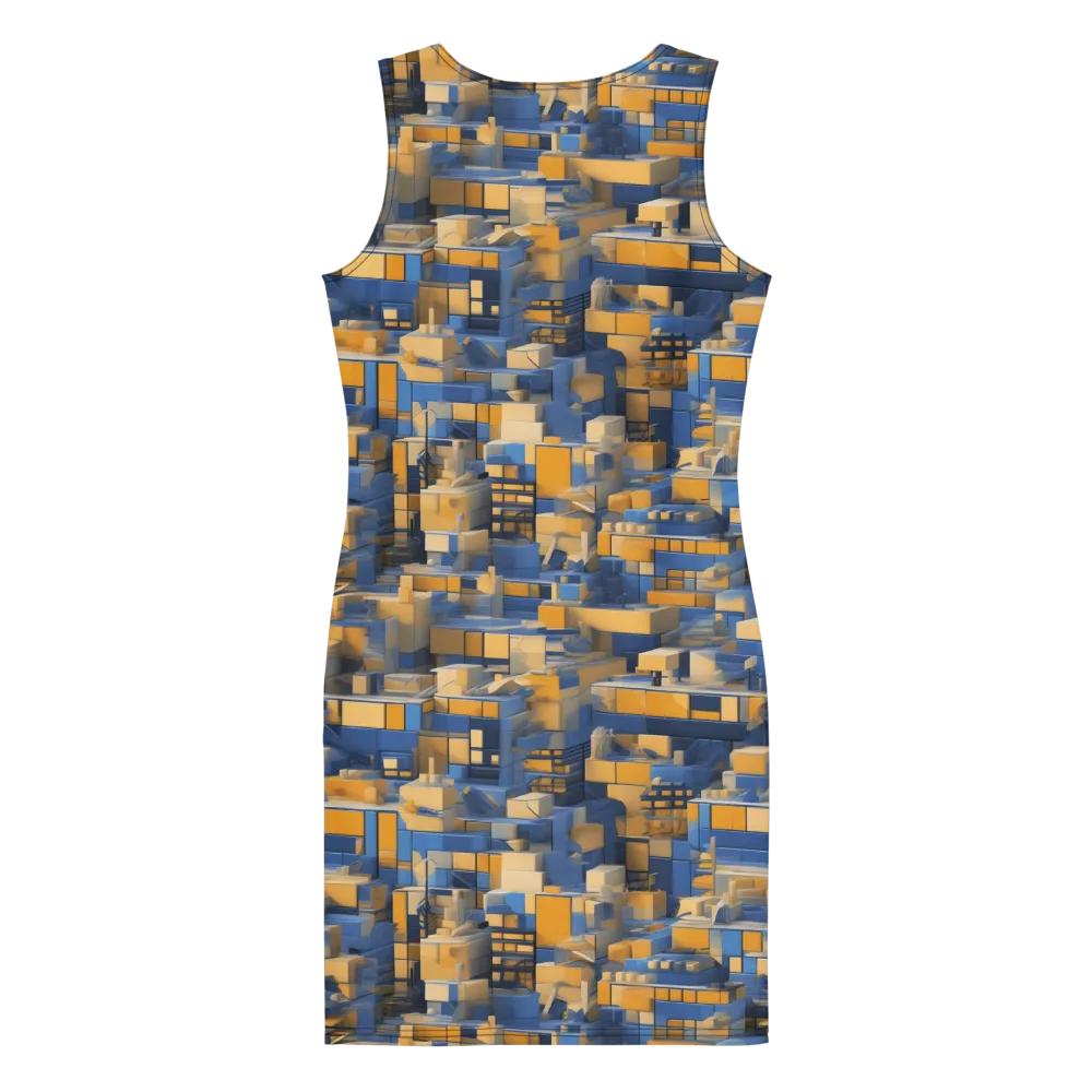 Cobalt Solarium on Bodycon Dress — Back