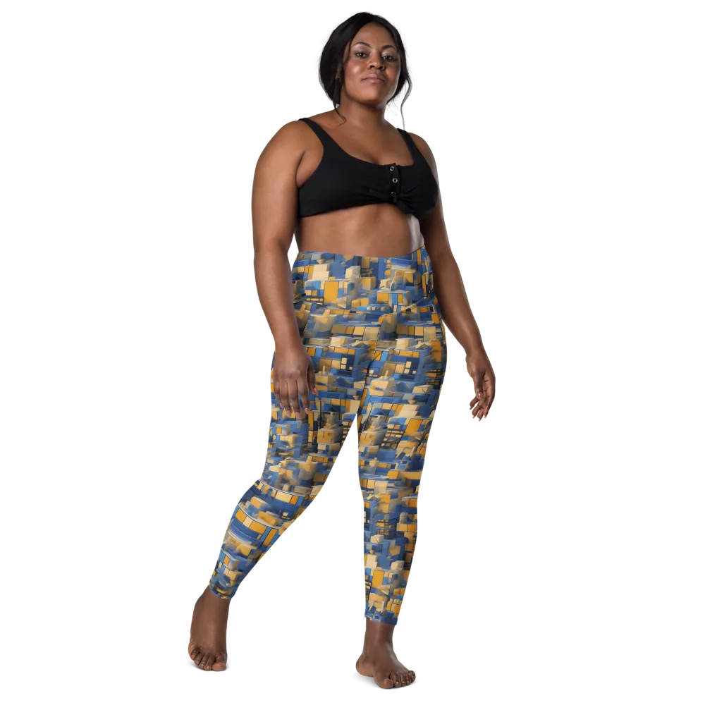 Cobalt Solarium on Leggings with Pockets — Front