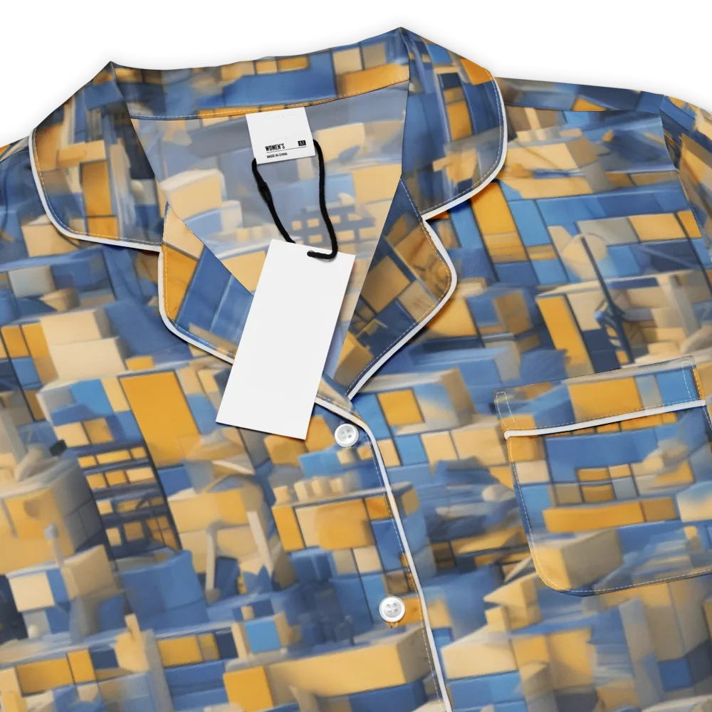 Cobalt Solarium on Women's Short Sleeve Pajama Top — Product details