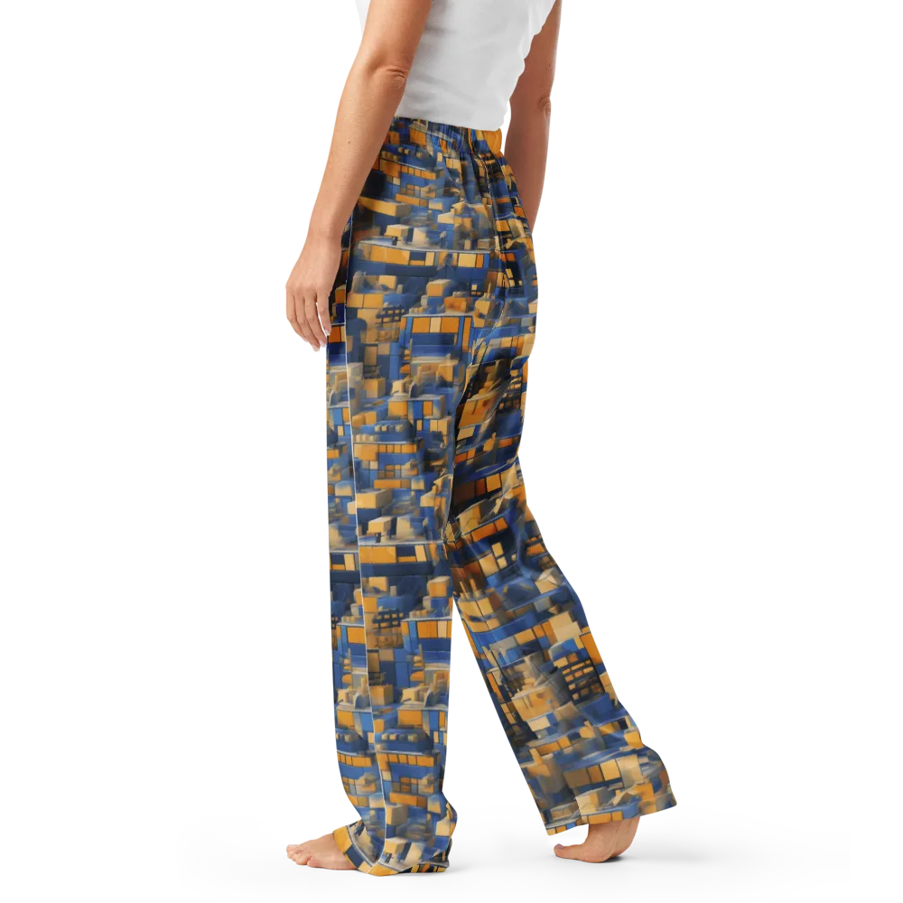 Cobalt Solarium on Women's Pajama Pants — Left