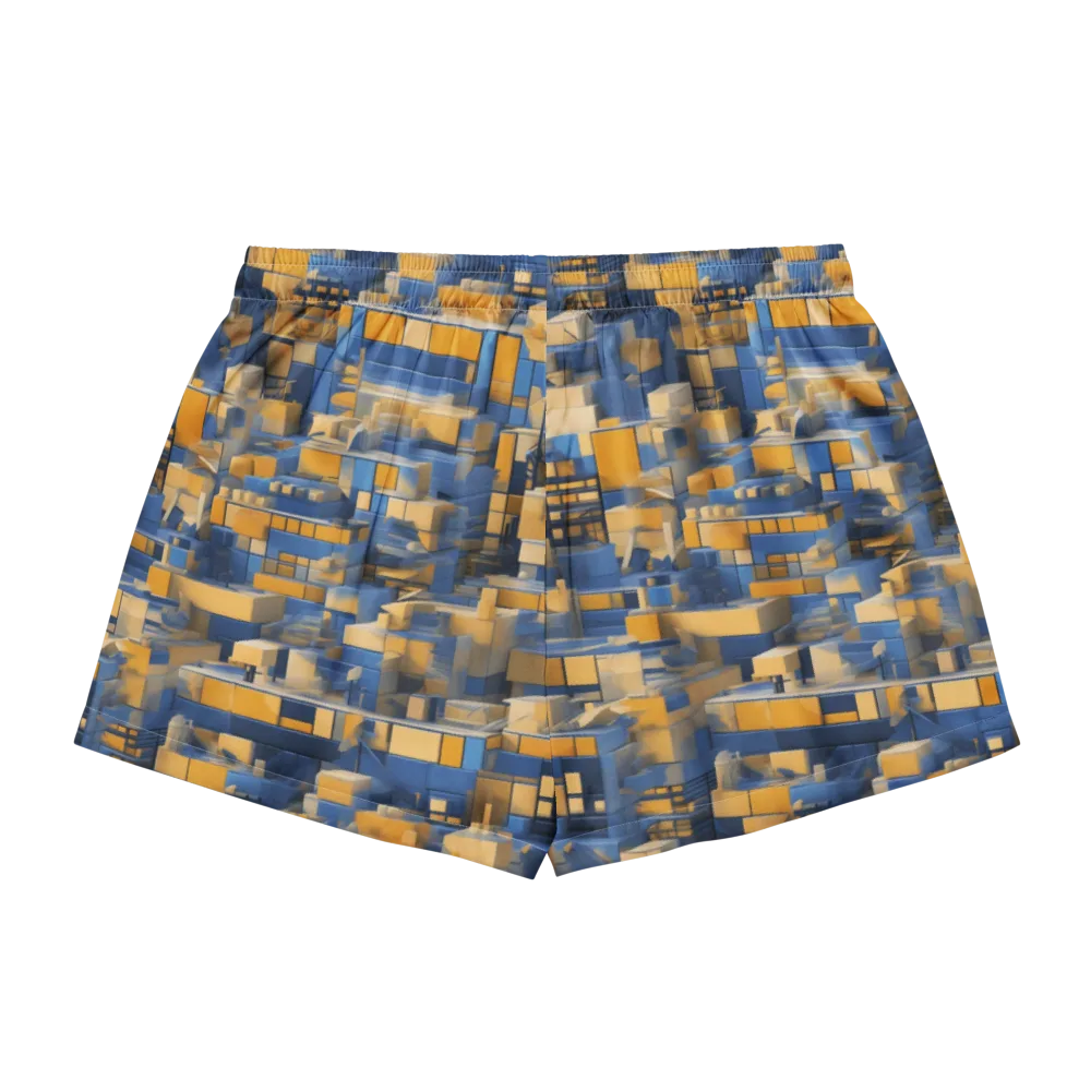 Cobalt Solarium on Women's Pajama Shorts — Back