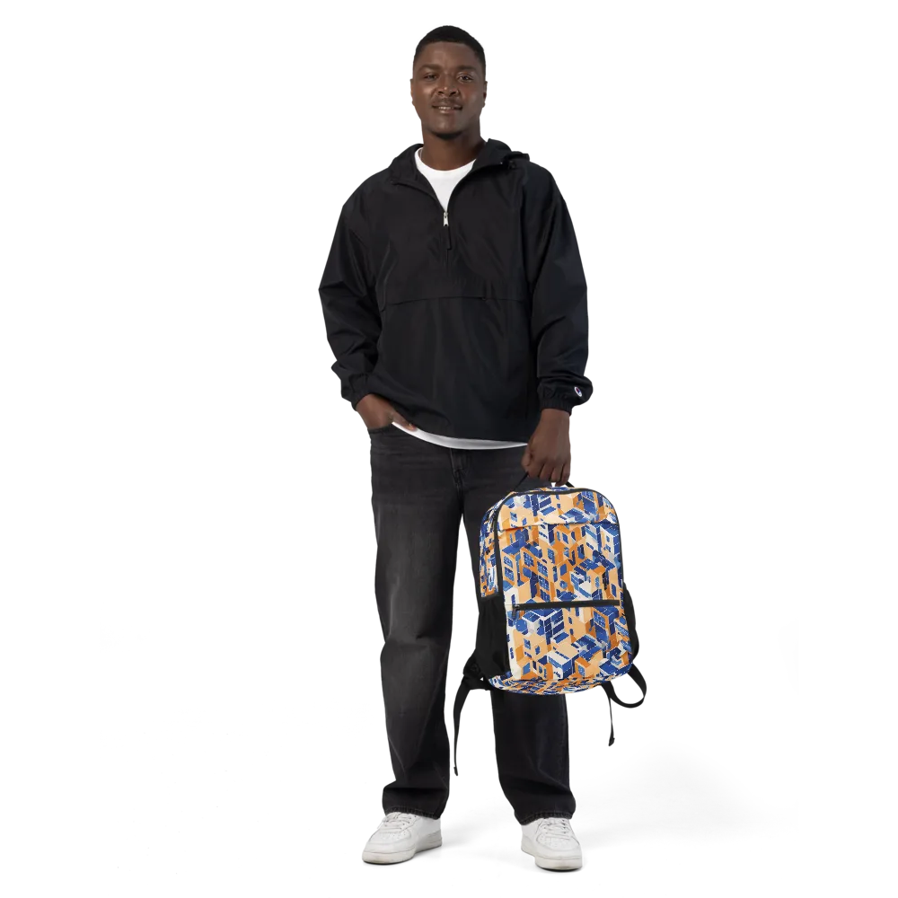 Azure Blocks on Utility Backpack — Front