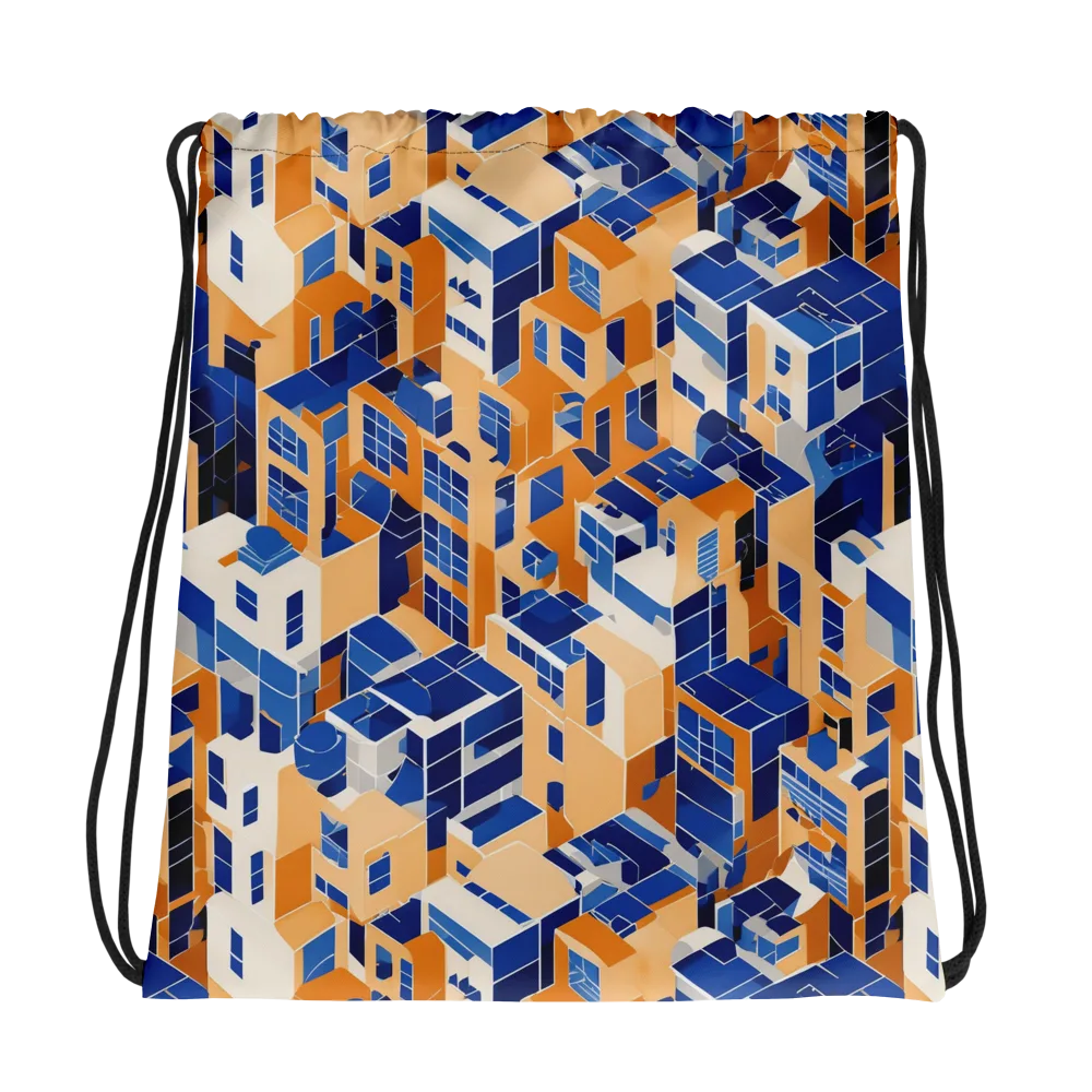Azure Blocks on Drawstring Bag — Photo