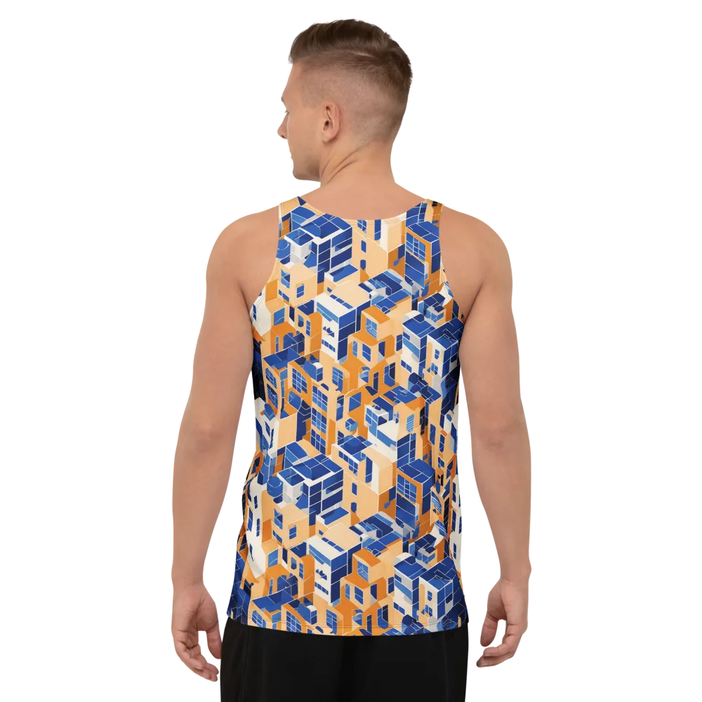Azure Blocks on Men's Tank Top — Back