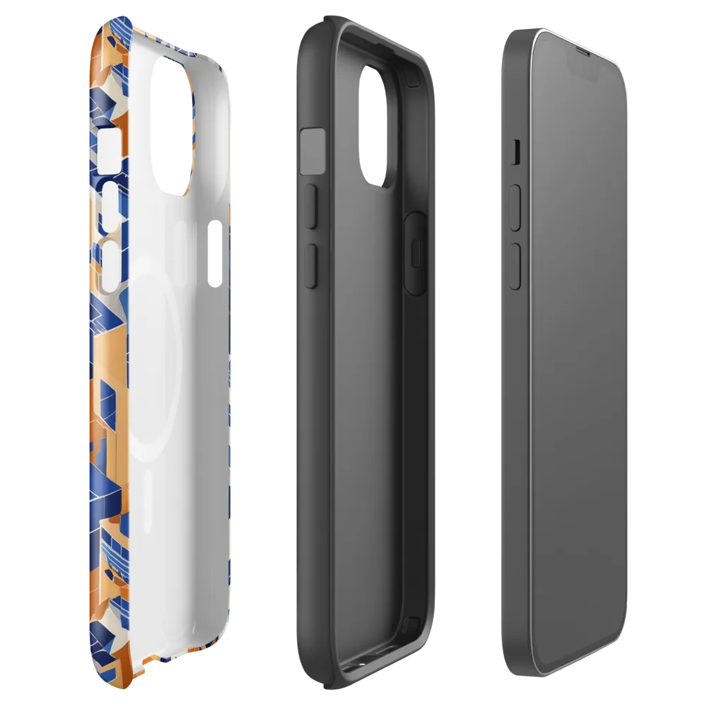 Azure Blocks on MagSafe Tough Case for iPhone® — Front
