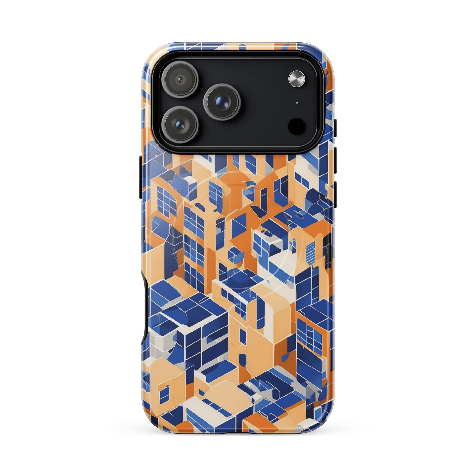 Azure Blocks on MagSafe Tough Case for iPhone® — Front