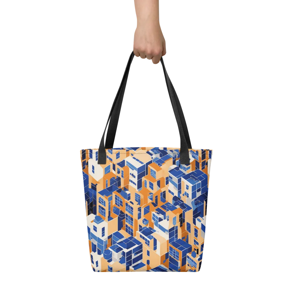 Azure Blocks on Tote Bag — Front