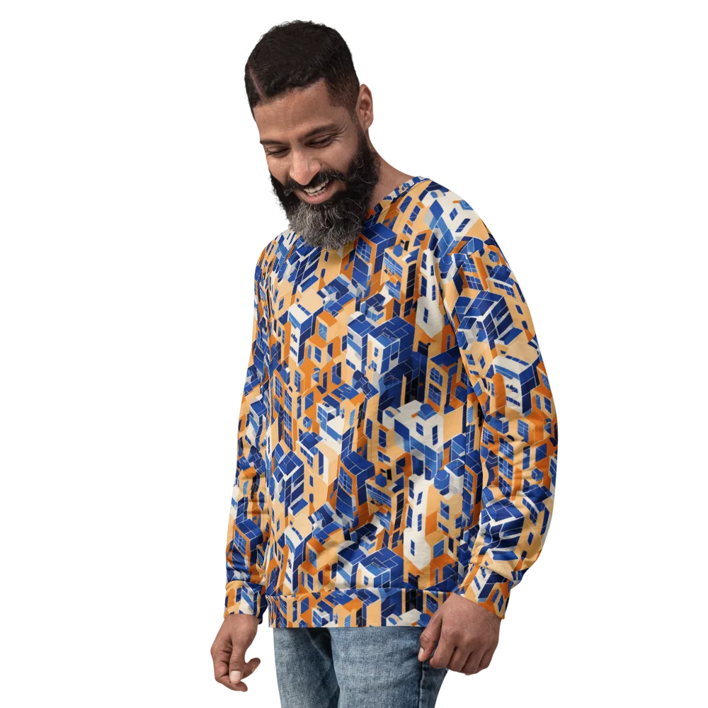 Azure Blocks on Sweatshirt — Left Front